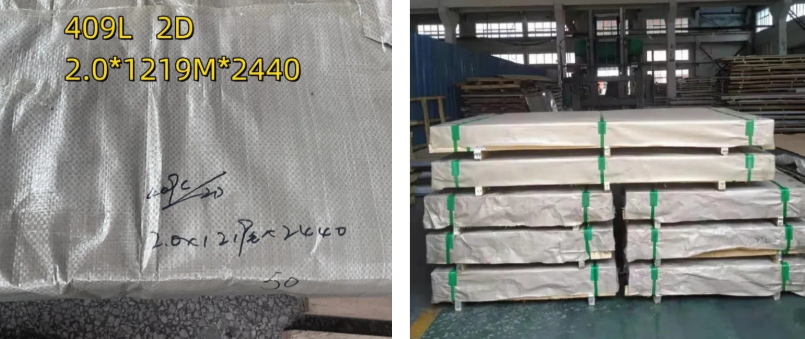 Chapa de acero inoxidable laminado en frío ASTM A240 Grado 409L Chapa de acero inoxidable laminado en frío ASTM A240 Grado 409L